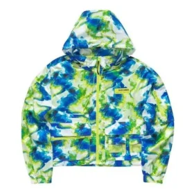 Chaqueta casual con capucha de camuflaje «Verde azul»