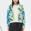 Chaqueta casual con capucha de camuflaje «Verde azul»