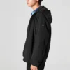 Chaqueta casual con capucha «Negro Blanco Verde oliva»