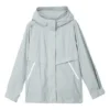 Chaqueta casual con capucha tejida y logotipo de la serie Stroll «Gris»