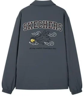 Chaqueta casual de algodón con estampado gráfico «Grey» del Año del Dragón