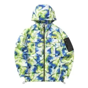 Chaqueta casual de camuflaje tejida «Verde Azul Blanco»