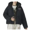 Chaqueta casual de plumón con letras impresas «Negro»