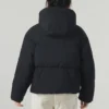 Chaqueta casual de plumón con letras impresas «Negro»