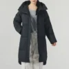 Chaqueta casual larga de plumón «Black»