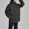 Chaqueta casual larga de plumón «Black»