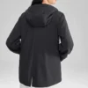 Chaqueta casual tejida con capucha y logotipo de la serie Stroll «Negro»