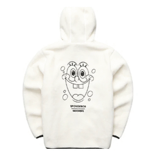 Chaqueta con capucha Skechers x Bob Esponja «Blanco Rosa Negro»