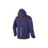 Chaqueta con capucha tejida «Navy Burgundy»