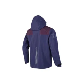Chaqueta con capucha tejida «Navy Burgundy»