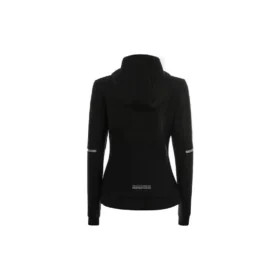 Chaqueta con capucha y cremallera completa «Negro»