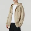 Chaqueta con capucha y cremallera completa «Tan»