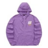 Chaqueta con capucha y cremallera de la serie Casual Colorida «Morado Blanco»