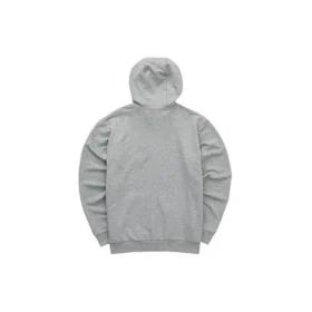 Chaqueta con capucha y cremallera de la serie Casual Letter «Gris-Blanco»