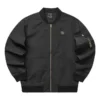 Chaqueta con cremallera de diseño liso «Negro»
