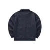 Chaqueta con cuello con cremallera y estampado completo en relieve «Negro Blanco»