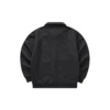 Chaqueta con cuello con cremallera y estampado completo en relieve «Negro Blanco»