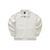Chaqueta con cuello con cremallera y estampado completo en relieve «Negro Blanco»