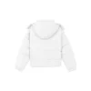 Chaqueta corta de plumón con capucha y mangas largas «Blanco Rojo»