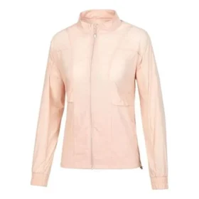 Chaqueta de color liso con rayas laterales «Rosa y blanco»