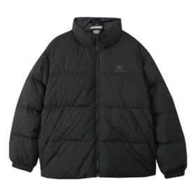 Chaqueta de plumas con logo impreso de moda «Negro»
