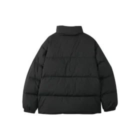 Chaqueta de plumas con logo impreso de moda «Negro»