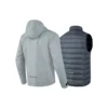 Chaqueta de plumón 3 en 1 con capucha «Gris Negro»