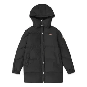 Chaqueta de plumón con capucha de largo medio «Black Pink»