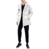 Chaqueta de plumón con capucha de longitud media y logo estampado «Multi-Color»