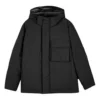 Chaqueta de plumón con capucha holgada de la serie Diamond «Negro»