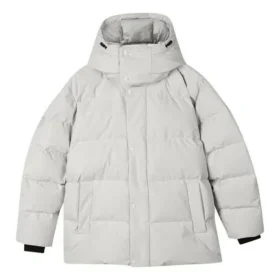 Chaqueta de plumón con capucha, ligera y cálida «Gris»