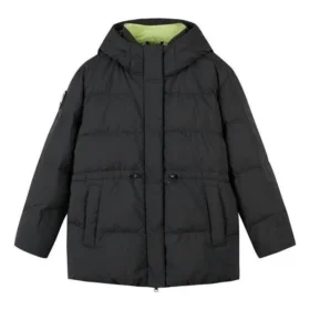 Chaqueta de plumón con capucha «Negro-Blanco»