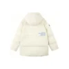 Chaqueta de plumón con capucha «Negro-Blanco»