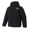 Chaqueta de plumón con capucha «Negro Blanco Rojo»