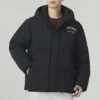 Chaqueta de plumón con capucha «Negro Blanco Rojo»