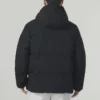 Chaqueta de plumón con capucha «Negro Blanco Rojo»