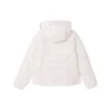 Chaqueta de plumón con capucha plegable «Blanco Negro»