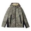 Chaqueta de plumón con capucha Water Repellent de la serie Lifestyle «Verde oliva Negro»