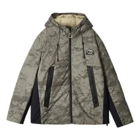 Chaqueta de plumón con capucha Water Repellent de la serie Lifestyle «Verde oliva Negro»