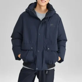 Chaqueta de plumón con capucha, Waterproof y abrigada de la serie Lifestyle «Negro»