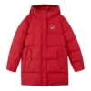 Chaqueta de plumón con capucha y estampado «Rojo Negro»