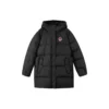 Chaqueta de plumón con capucha y estampado «Rojo Negro»