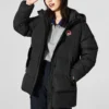 Chaqueta de plumón con capucha y estampado «Rojo Negro»