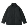 Chaqueta de plumón con cremallera y letras impresas de la serie Sport Lifestyle «Negro, blanco y verde»