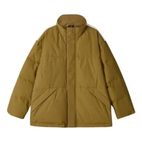 Chaqueta de plumón con cremallera y letras impresas de la serie Sport Lifestyle «Tan»