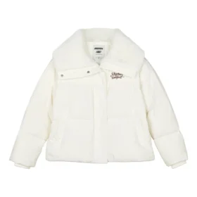 Chaqueta de plumón con letras estampadas «Blanca»
