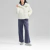 Chaqueta de plumón con letras estampadas «Blanca»