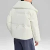 Chaqueta de plumón con letras estampadas «Blanca»