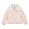 Chaqueta de plumón con letras estampadas FASHION «Rosa-Blanco»