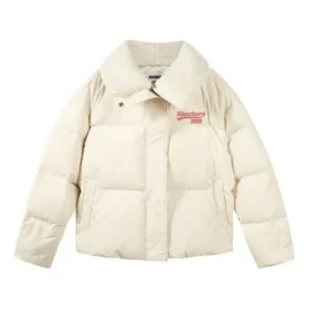 Chaqueta de plumón con logo estampado «Blanco Negro»